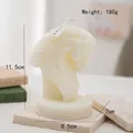 Artistic cream-white horse head scented candle with detailed mane texture, 180g - Artistic Horse Head Statue(58) / Cream White