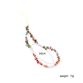 Detail of 30cm beaded phone strap with colorful stones and pearls weighing 11g - Multicolor Stone Imitation Pearl Style