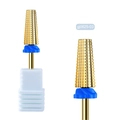Dettaglio della punta per unghie 5-in-1 dorata con denti fini e anello di protezione - Stile Struttura a Denti Fini (gj0625-03)