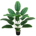 Artificial 18-head traveler's palm tree in black pot for Nordic style home decoration - 18-Head Traveler's Banana Tree Green (Without Pot)