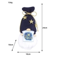Pisces zodiac gnome figurine with blue knit hat, white beard, and wooden sign, 24cm tall - Rudolf Gnome And Zodiac Magnetic Cards Set