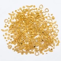 Assorted gold plated alloy charms and beads including heart and wing shapes for DIY jewelry - 50g/Pack / Gold