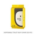 Travel pack of 10 disposable waterproof toilet seat covers with adhesive strips - 10 Pieces