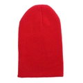 Classic red knitted beanie hat in soft wool for men and women winter fashion wear - One Size(Adjustable) / Red (Style 2)