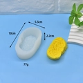 Oval honeycomb silicone mold for handmade soap with yellow finished product sample - US 7
