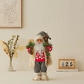 Standing Santa Claus doll in festive red sweater for holiday home decoration - Red Polka Dot / 45cm High
