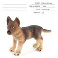 Miniature Shepherd puppy figurine in brown and tan tones, size 6x2x4.1cm plastic animal toy - Shepherd Pups Type A