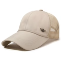 Gorra de béisbol de malla transpirable en caqui claro con insignia de metal M SPORT - Caqui