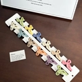 12-piece set of matte macaron bow hair clips in various colors for daily styling - Set-11 / Random Color