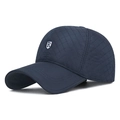 Dunkelblaue Stepp-Baseballkappe mit R-Stickerei und warmem Thermofutter - Verstellbar / Marineblau