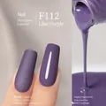 Vernis à ongles gel lilas F112 montrant des effets mats et brillants - F112 Lilas