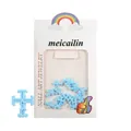 Matte hellblaue kreuzförmige Nagelkunst-Anhänger in einer dekorativen weißen Box - Hellblaues Kreuz (MCL-HJPJ150-04) / 20 Stück Packung