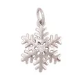 Pendentif flocon de neige en cuivre argenté avec zircon central pour bijoux DIY - M843163w