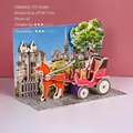 3D Christmas city horse carriage puzzle 63 pieces DIY model toy 26x14x17cm - City Carriage Scene (Large)