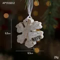 Ornamento natalizio a fiocco di neve in legno naturale con finitura bianca vintage - Stile Fiocco di Neve