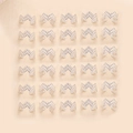 Silver zigzag metal beads for dreadlock braiding and hair styling accessories - Silver 30Pcs