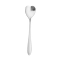 Silver stainless steel heart-shaped coffee stirring spoon with elegant long handle - Silver / Heart