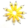 Set van 10 gele zeshoekige kristallen prisma hangers met zilveren metalen oogjes voor DIY - Topaas
