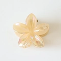 Pince à cheveux fleur champagne nacré avec finition irisante pour femmes - #2 Jelly Rose Clair Irisé