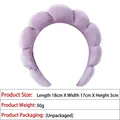 Light purple velvet padded headband for women with soft cloud puff design, 18x17x3cm size - 7# Gold Velvet Purple Headband