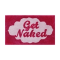 Pink Get Naked jacquard microfiber bath mat with cloud design and non-slip backing - GETNAKED-Pink 1
