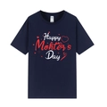 T-shirt blu scuro per la festa della mamma con stampa Happy Mother's Day e cuore - Blu Navy 317 / XS