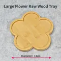 Bamboo flower-shaped tray with 14cm diameter for DIY succulent mosaic projects - Large Flower Tray (14cm)
