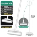 Rullo levapelucchi a manico lungo con fogli da 24 cm e asta regolabile 124 cm - 24cm Lungo e Corto Doppio Uso
