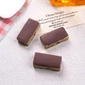 Mini biscotti waffle al cioccolato in resina per fai-da-te, dimensioni 0,9x1,4x2,8 cm - Cioccolato