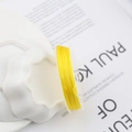 Yellow braided jewelry cord on white spool for DIY Chinese knot and bracelet crafting - 10m / Yellow