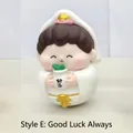 Cute capybara figurine holding a Good Luck vase, desktop decoration in E-style - Good Luck Ornament (3070)