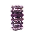 Purple Christmas ball set with glossy, matte, and glitter finishes in a clear box - 4cm/36pcs / Light Purple