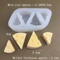 Cheese-shaped silicone mold detail with dimensions 11.2x6x2.6cm for DIY candle making - 2 Large & 2 Small Cheese Mold - Translucent
