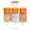 Dreifarbiges Blattgold-Set mit Gold Silber und Roségold Flocken in 5g Flaschen - Nagel Zerkleinertes Folien Set XB02 (Ca. 5g/Flasche)