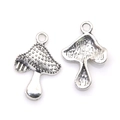 Pendentifs champignons en argent vintage pour bijoux DIY avec un design réaliste de forêt - Style A3-152
