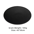 Faux leather black oval placemat with embossed totem pattern and 45x30cm size - Oval Bow Black