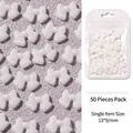 Set van 50 witte 3D-harsstrikjes voor nagelkunst en manicure-decoraties - Cartoonstrik / Wit