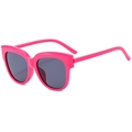 Occhiali da sole cat-eye oversize moderni in rosa magenta con lenti grigie da donna - Montatura Rosa Rossa Lenti Grigie