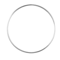 Cerchio in metallo argentato minimalista per ghirlande di Natale fai-da-te - 3.5mm*10cm / Argento