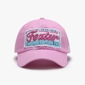 Berretto da baseball rosa in cotone con toppa Arizona vintage e ricamo in rilievo - Regolabile / Rosa (25A223)