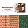 Pack of 6 vintage Kraft Christmas wrapping paper sheets with reindeer and tree patterns - Christmas Grand Gift / 50x70cm (6-Sheet Set)