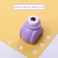 Manual maple leaf paper puncher in purple and white for creative DIY scrapbooking - Cartoon Series: Maple Leaf