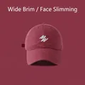 Burgundy vintage baseball cap for men and women with white logo embroidery - MW Embroidery - Rose Red