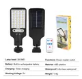 Solar sensor wall light kit with 28 SMD LEDs, remote control and dimensions overview - 616-1 28SMD (With Remote)