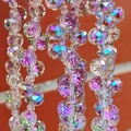 Strand of iridescent purple AB coated crystal faceted beads for DIY jewelry making - Phantom Purple