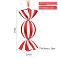 Decorazione natalizia a caramella gigante da 55cm a strisce rosse e bianche con glitter - Caramella a Strisce Rosse da 55CM
