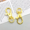 Chiusura a moschettone girevole in metallo dorato per portachiavi e accessori fai da te - Portachiavi con chiusura dorata da 38mm