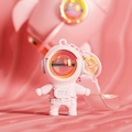 Rosa Astronaut Schlüsselanhänger mit Silikon-Anhänger und schillerndem Helmvisier - Astronaut Sunset Lamp Schlüsselanhänger / Rosa