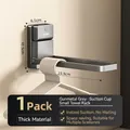 Gunmetal grey suction cup towel rack and hanger storage, size 23.9x10.5x6.5cm - Single Pack / Gun Gray (Suction Cup)