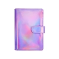A6 Macaron binder organizer with holographic laser purple finish and snap closure - Laser Purple (Cover Only)